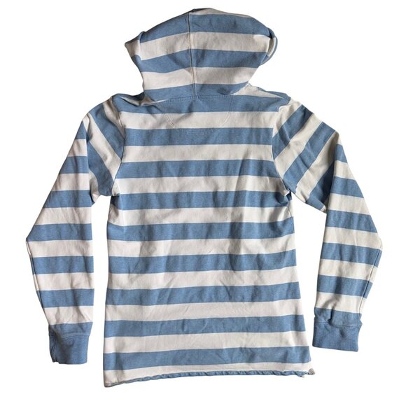 The Black Dog Blue & White Striped Pullover Hoodie Sweatshirt - Size XL - Picture 4 of 8